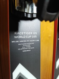 NOVÉ LYŽE VOLKL RACETIGER GS WORLDCUP JR FIS 165CM --MODEL 2024--